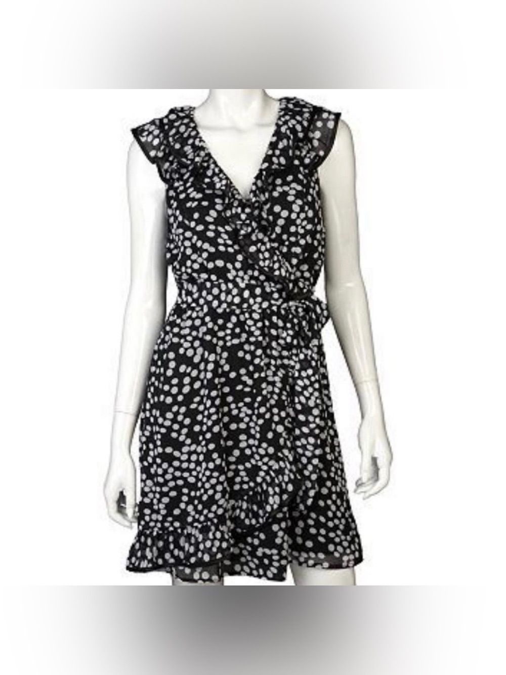 Iz Bayer Polka Dot Ruffled Fit & Flare Dress Women’s Size XL PRICE FIRM